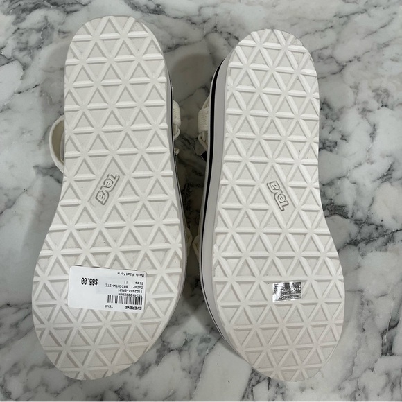 NWOT Teva Women's Mesh Flatform Velcro Platform Sandals in White Size 11 - Picture 12 of 16